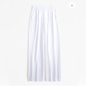 NWT A&F Sloane crepe tailored pant white size 30 ladies 10